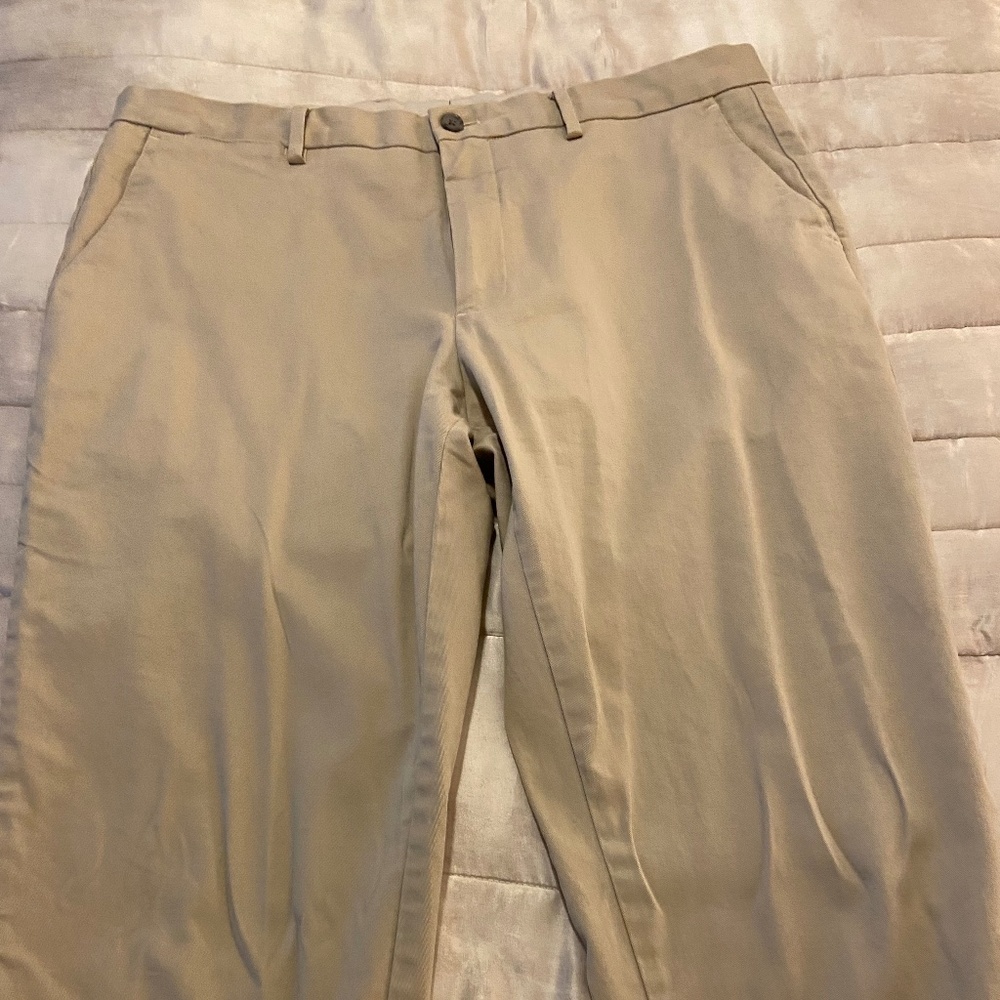Ledbury The Richmond Chino Men’s 33x32 Stone Beige Stretch Cotton Slim Fit